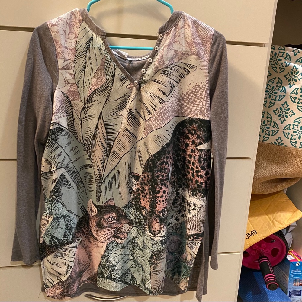 Anthropologie Jungle Cat henley